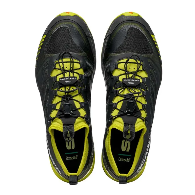 Scarpa Mens Ribelle Run Shoes - Black-Lime