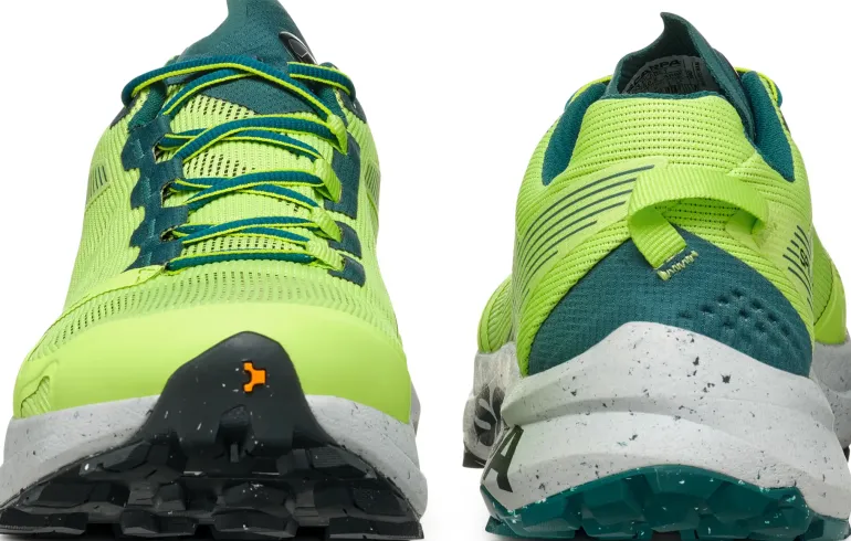 Scarpa Mens Spin Planet Trail Running Shoes - Sunny Green-Petrol
