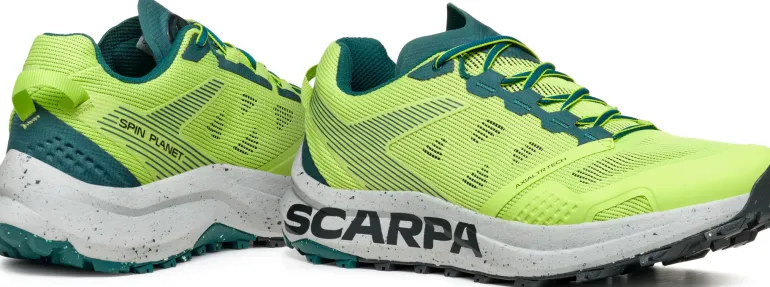 Scarpa Mens Spin Planet Trail Running Shoes - Sunny Green-Petrol