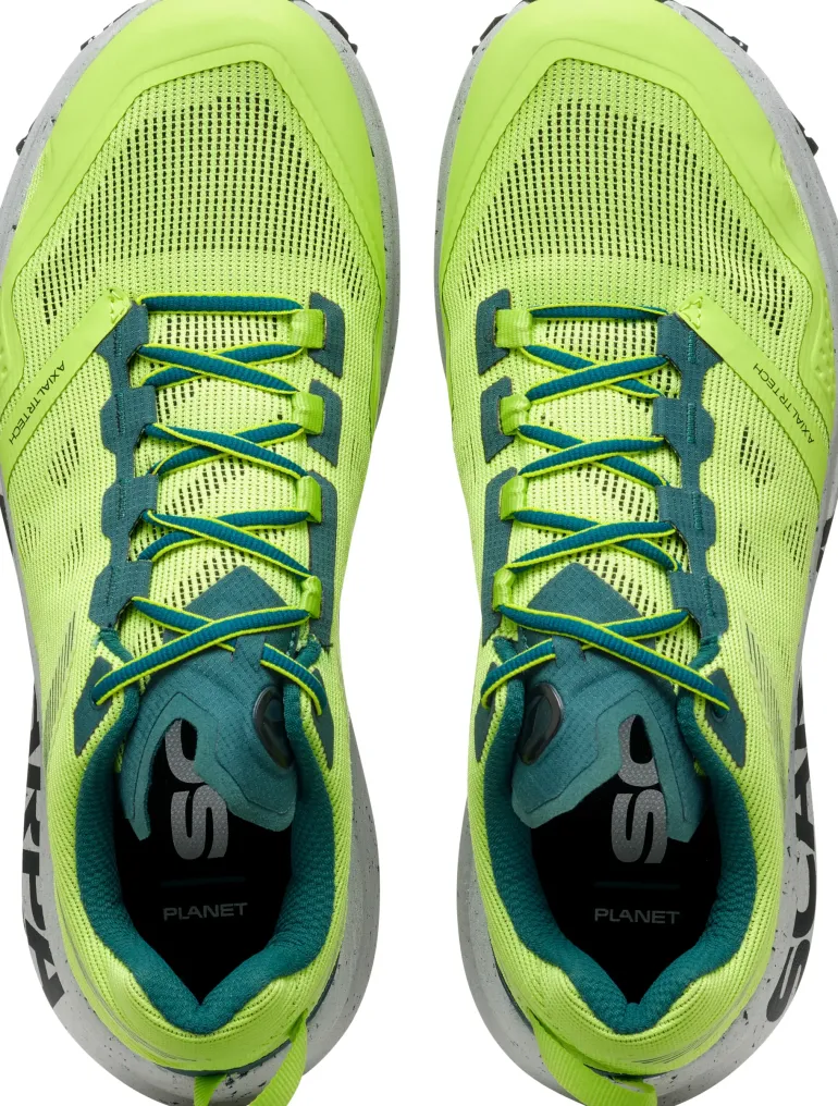 Scarpa Mens Spin Planet Trail Running Shoes - Sunny Green-Petrol
