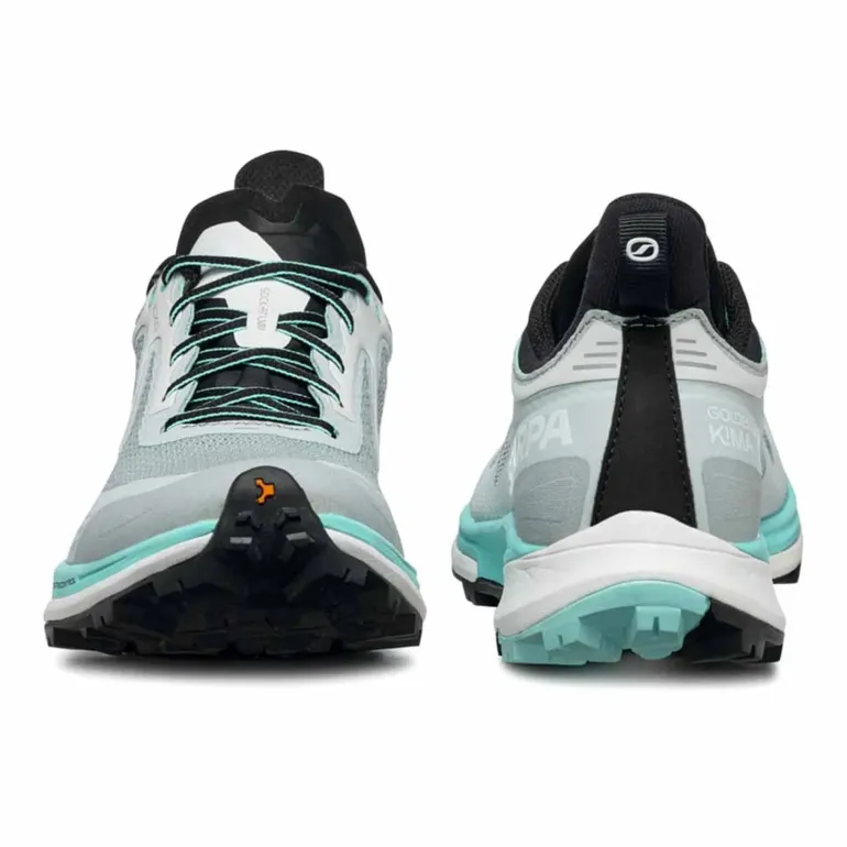Scarpa Womens Golden Gate Kima RT Trail Running Shoes - Light Gray-Aruba Blue