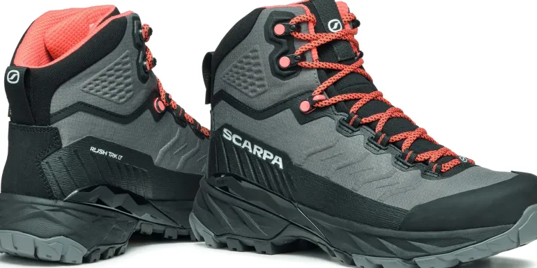 Scarpa Womens Rush TRK LT GTX Boots - Gray-Coral