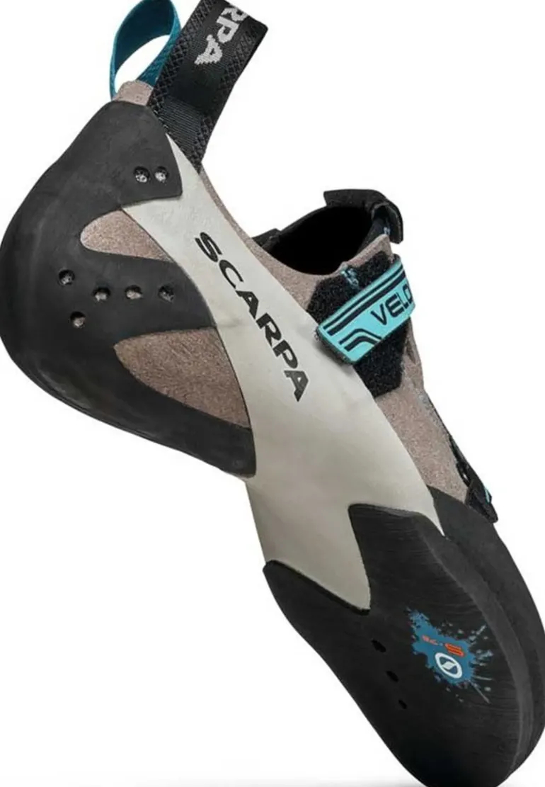 Scarpa Womens Veloce Climbing Shoes - Light Grey-Maldive