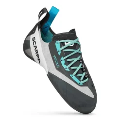 Scarpa Womens Veloce Lace Climbing Shoes - Light Grey-Maldive