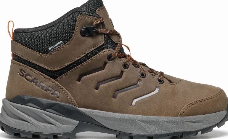 Scarpa Youth RS Pro WP-Y Shoe - Anthracite-Rust Orange