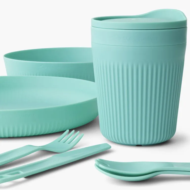Sea To Summit Passage Dinnerware Set - 1P - 7 Piece - Aqua Sea