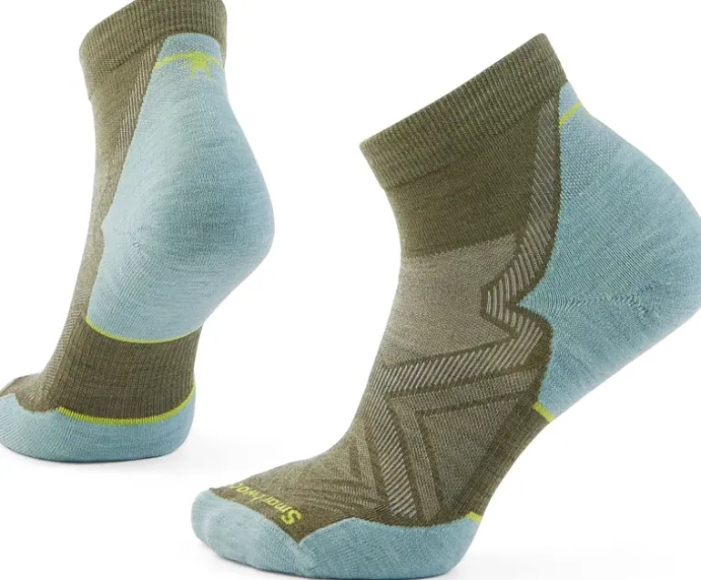 Smartwool Womens Run Targeted Cushion Ankle Socks - Winter Moss Frosty Green