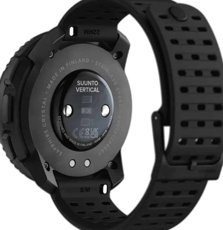 Suunto Solar Vertical Sports Watch - All Black-Stainless Steel