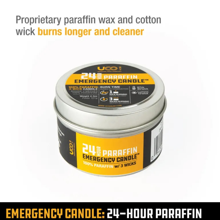 UCO Emergency Candle Lantern Paraffin - 24 Hour