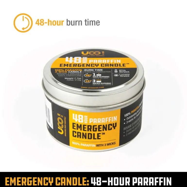 UCO Emergency Candle Lantern Paraffin - 48 Hour