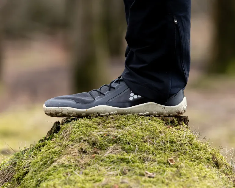 Vivobarefoot Mens Primus Trail Knit FG Shoes - Obsidian-Obsidian