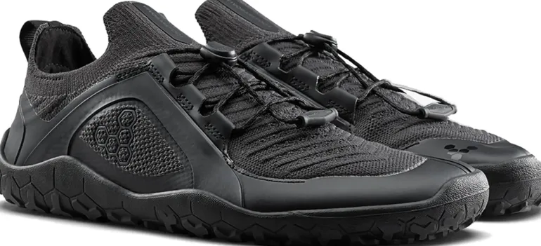 Vivobarefoot Womens Primus Trail Knit FG Shoes - Obsidian-Obsidian