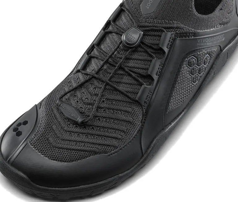 Vivobarefoot Womens Primus Trail Knit FG Shoes - Obsidian-Obsidian