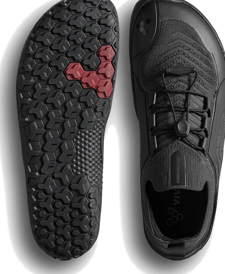 Vivobarefoot Womens Primus Trail Knit FG Shoes - Obsidian-Obsidian