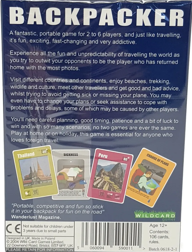 Wildcard Games Backpacker - The Ultimate Travel Game
