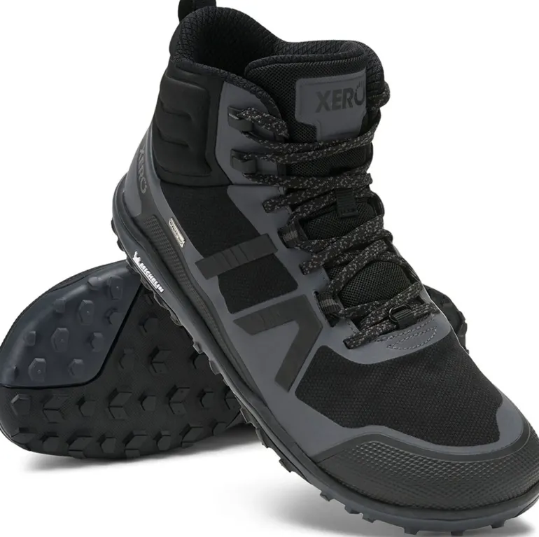 Xero Shoes Mens Scrambler Mid II WP Boot - Black-Asphalt
