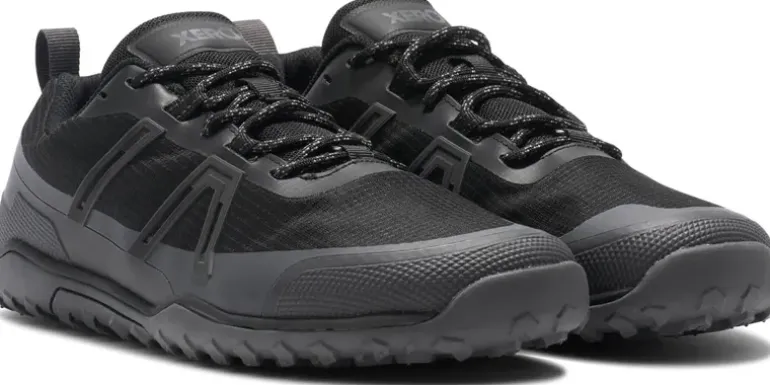 Xero Shoes Mens Scrambler Trail Low WP Shoe - Black-Asphalt