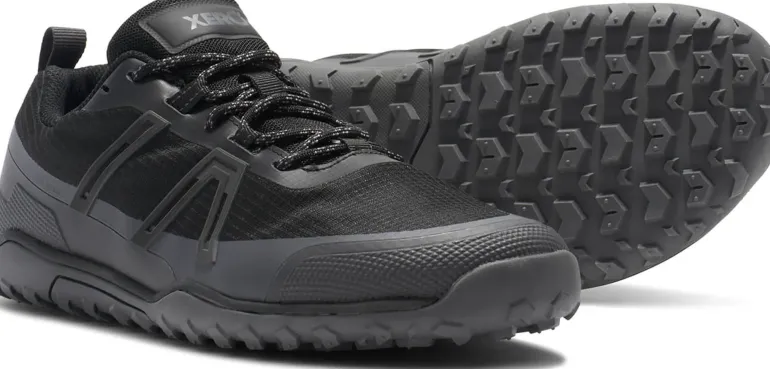 Xero Shoes Mens Scrambler Trail Low WP Shoe - Black-Asphalt